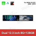 thumbnail image 3 of MOOKAKA 12.3"+12.3" Smart Display Radio Audio Media Player for BMW X3 2005-2010 Models Universal Car Navigation GPS Upgrade Headunit Android Replacement HD Screen Carplay Accessories, 3 of 16