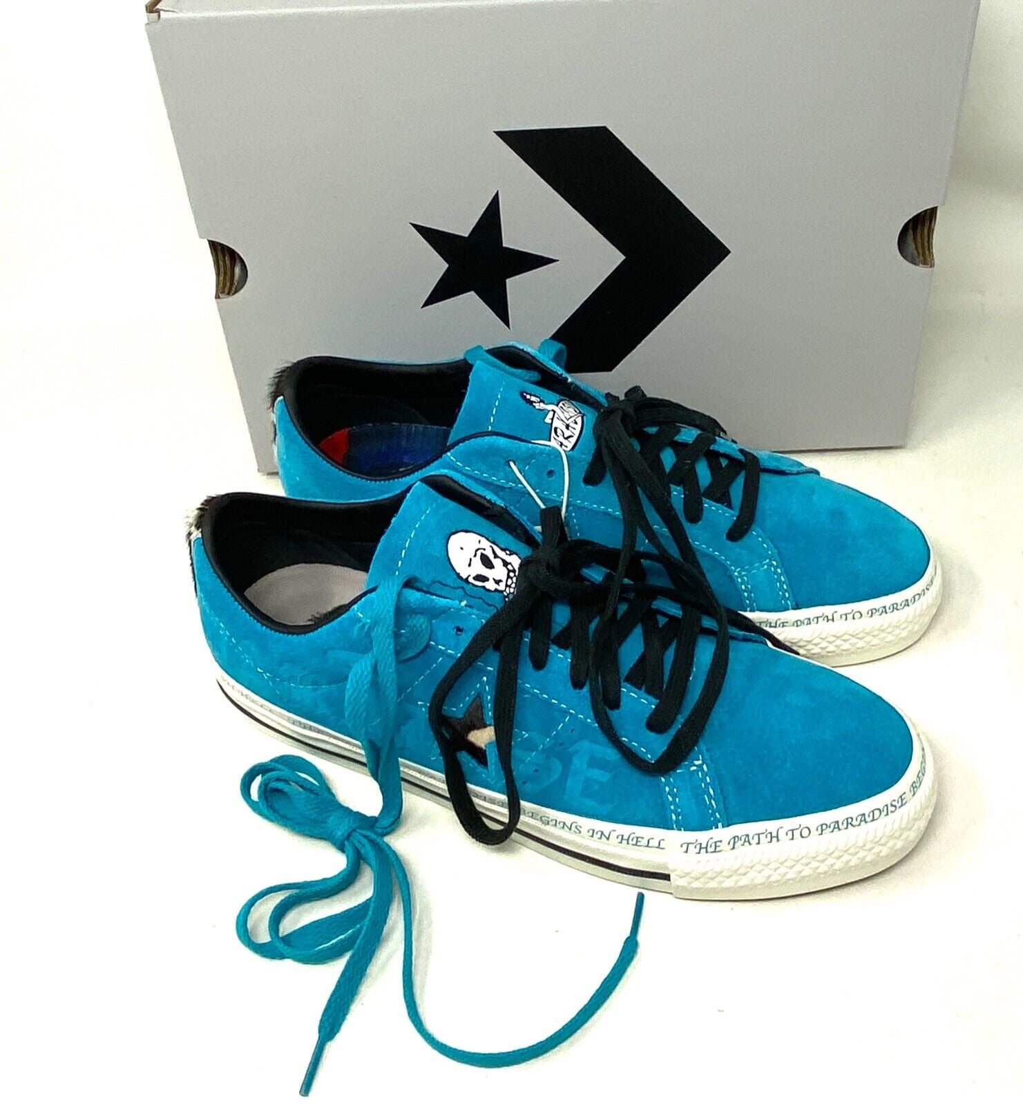 Converse x Paradise Sean Pablo One Star Pro Ox Teal Suede