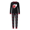 thumbnail image 2 of Argulvti Valentines Day Matching Family Pajamas Set Stylish Love Heart Pattern Family Matching Outfits, 2 of 9