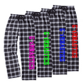 thumbnail image 2 of Adult Gymnastics Black and White Flannel Pants (Red, Adult Large), 2 of 2