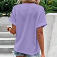 thumbnail image 4 of Womens Short Sleeve Henley Tops V Neck Dressy Casual Blouses Summer Trendy Tee Shirts 2026 Vacation Fashion Business Work Tops, 4 of 5