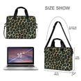 thumbnail image 3 of FORMRS 16" Laptop Bag Carrying Sleeve Case with Handle Travel Shoulder Briefcase, Green Leopard Pattern, 3 of 8