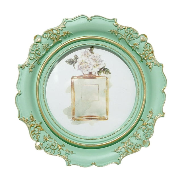 Luzkey Picture Frame Photo Frame Display Handcrafted DIY Retro Design Home Decor Tabletop Decoration for Office Living Room Bathroom Green