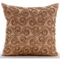 thumbnail image 1 of Custom Cushion Cover, 22x22 inch (55x55 cm) Pillow Case, Gold Pillow Cover, Gold Scrolls Pillow Cover, Art Silk Square Throw Pillow Cover, Geometric Art Deco Pillow - Gold Scrolls, 1 of 3