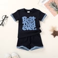 thumbnail image 4 of Younger Tree Baby Boy Summer Clothes Letter Short Sleeve T-Shirt Shorts Outfits Set for 12-18 Months, 4 of 8