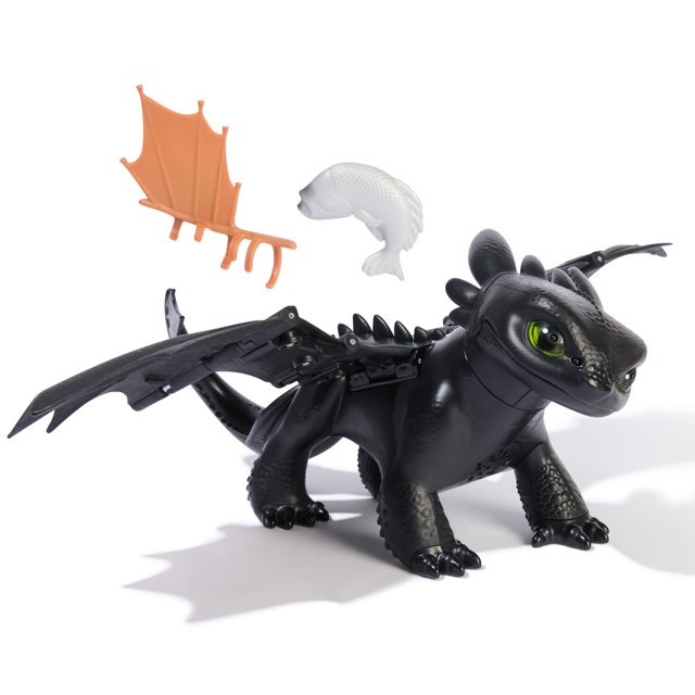 Dreamworks Dragons How to Train Your Dragon, Toothless interactif à apprivoiser et dresser, jouet dragon avec 60 effets sonores et réactions, jouets pour filles et garçons à partir de 4 ans