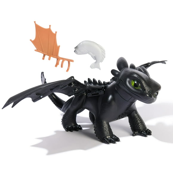 Dreamworks Dragons How to Train Your Dragon, Toothless interactif à apprivoiser et dresser, jouet dragon avec 60 effets sonores et réactions, jouets pour filles et garçons à partir de 4 ans
