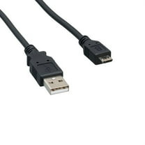 Kentek 15 Feet USB 2.0 Type A Male to Micro B Male Cable 28 AWG High Speed Cord Data Transfer Sync Charge Power Black for Digital Camera Cellphone PDA PC MAC