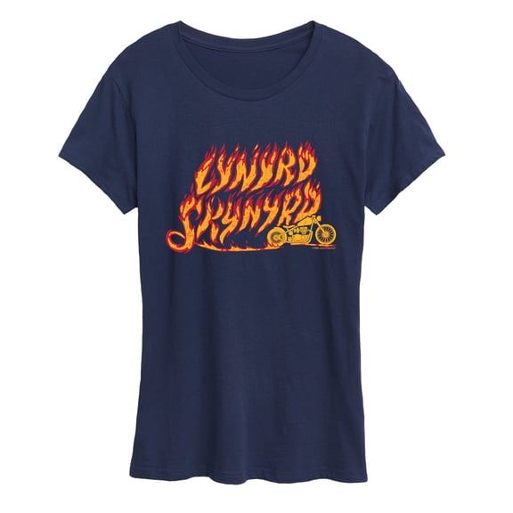 Lynyrd Skynyrd - Motorcycle Flames - Women's Short Sleeve Graphic T-Shirt