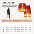 thumbnail image 4 of Balery Red Gold Glitter Pattern Pajama Sets for Women Long Sleeve 2 Piece Sleepwear Loungewear Sets Soft PJ's with Pockets Long Sleeve Comfy Pj Sets-Medium, 4 of 7
