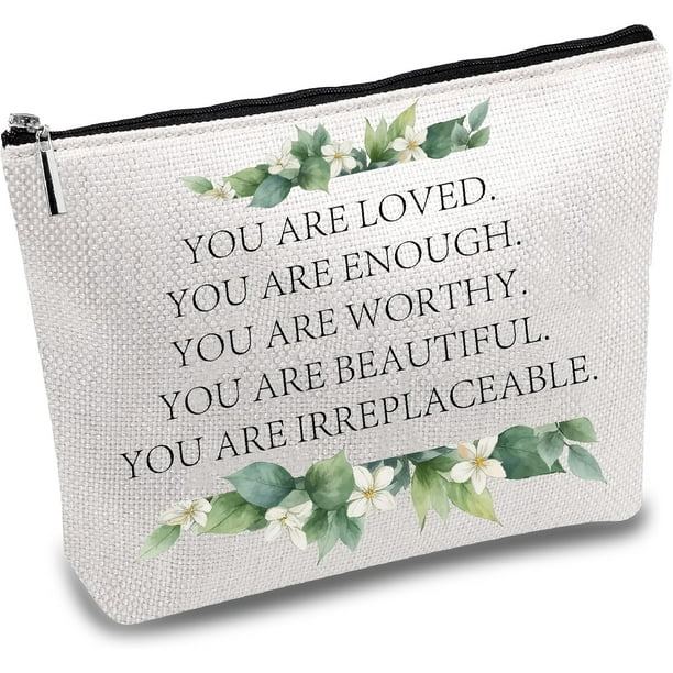 Bolsas de maquillaje You're Loved para bolso, neceser multifunción con cremallera, neceser de viaje, organizador de maquillaje, bolsa de herramientas, bolsas de almacenamiento