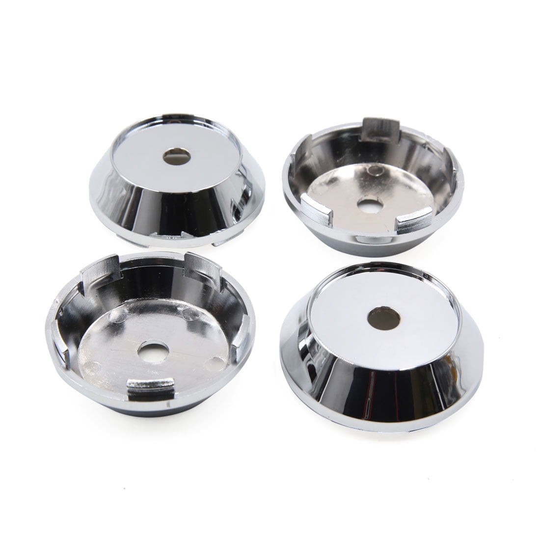 4pcs Silver Tone 64mm Dia 5 Lugs Tire Wheel Center Hub Cap Cover for
