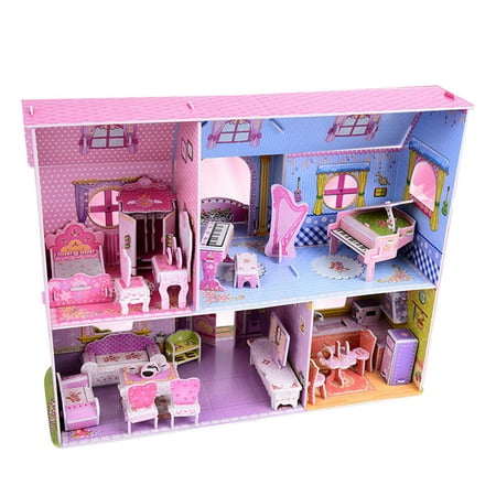 3D Funny Model Kits DIY Princess House Puzzles Education Toy Best Home For (Best Workstation For 3d Modeling)