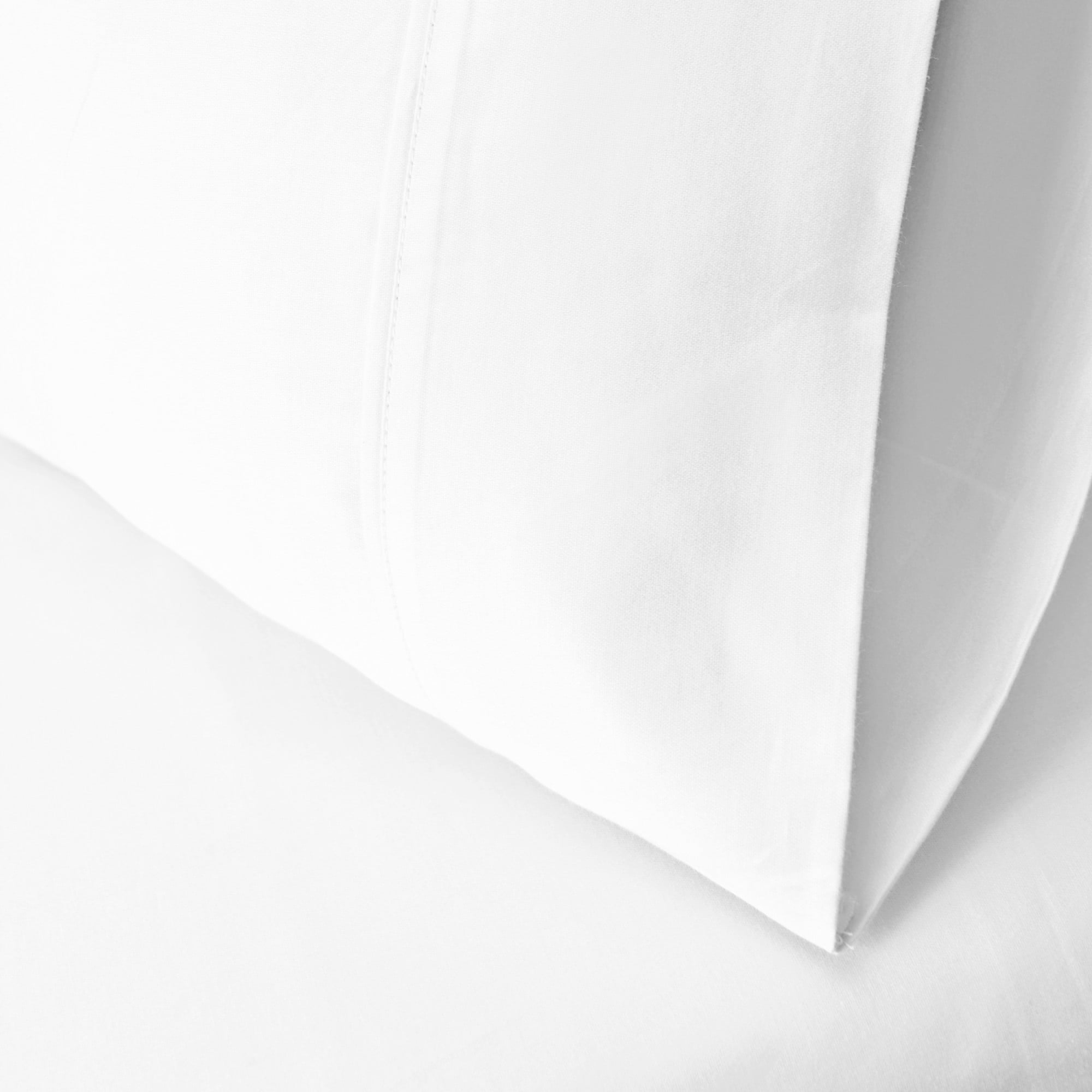 Superior 4-Piece 300-Thread Count Cotton Solid Deep Pocket Bedding Sheet Set, White, Queen