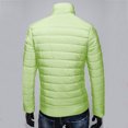 thumbnail image 4 of JTieacloth Warm Winter Coats Men Autumn Winter Cotton Stand Zipper Warm Winter Thick Coat Jacket Green, 4 of 6