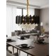 thumbnail image 4 of Candelabro De Techo Cristal Negro Dorado Cityluz 6 Luces E14, 4 of 7