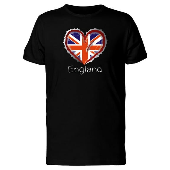 England Scratched Flag Heart Tee Men's -Image by Shutterstock