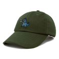 thumbnail image 5 of Dalix Giant Lizard Kaiju Embroidered Cotton Dad Hat Baseball Cap Adjustable Glow in the Dark Mens in Olive, 5 of 5