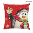 thumbnail image 1 of Funda de almohada de lino para decoración del hogar, cubierta de cojín de 45x45cm para sofá, coche, árbol de Navidad, alce, muñeco de nieve, Año Nuevo 2024, 1 of 4