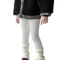 thumbnail image 2 of KAUOD Girls Fleece Thermal Tights Full Length Cotton Stretchy Footed Leggings Kids Toddler School Dress Opaque Pantyhose, 2 of 6