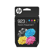 HP 923 Black Cyan Yellow Magenta Original Ink Cartridges 6C3Y6LN 4-Pack OfficeJet Pro 8135e (Sold without manufacturer warranty)