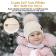 thumbnail image 6 of REDESS Toddler Hat with Ear Flaps, Fleece Lined Beanie Hat for Baby 0‑3 Years Old, 2‑Pack Warm Knit Kids Toddler Winter Hat, 6 of 7