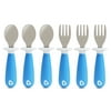 Munchkin Raise Toddler Forks and Spoons, 6 Pack, Blue, 12+ months
