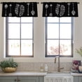 thumbnail image 4 of LALILO Kitchen Curtain Valance Rustic Ethnic Boho White Rod Pocket Window Curtain 52"x 18" Set of 2, 4 of 7