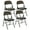 Black, variant on CONCETTA 4 Pack Folding Chairs with Fabric Padded Cushion and Back, Stackable Portable for Home Office, Conference, Wedding, Party, Patio, Garden, Indoor Outdoor Use, Black