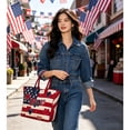 thumbnail image 3 of Tong USA 250th Anniversary Quilted Tote Patriotic Shoulder Handbag For Daily Use, 3 of 5