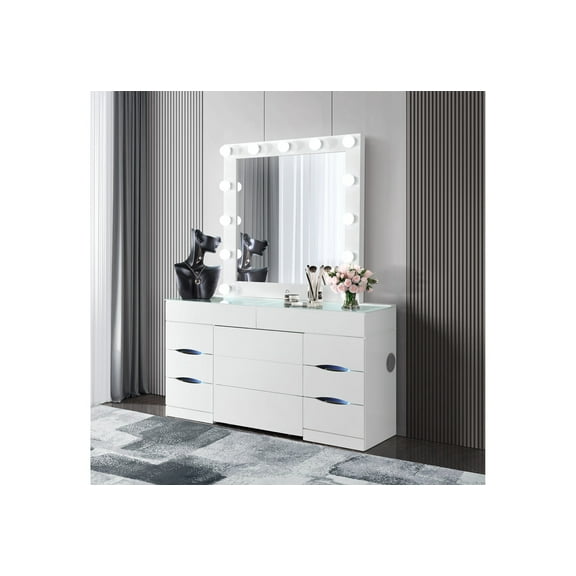 ELLA WHITE VANITY WITH SPEAKER
