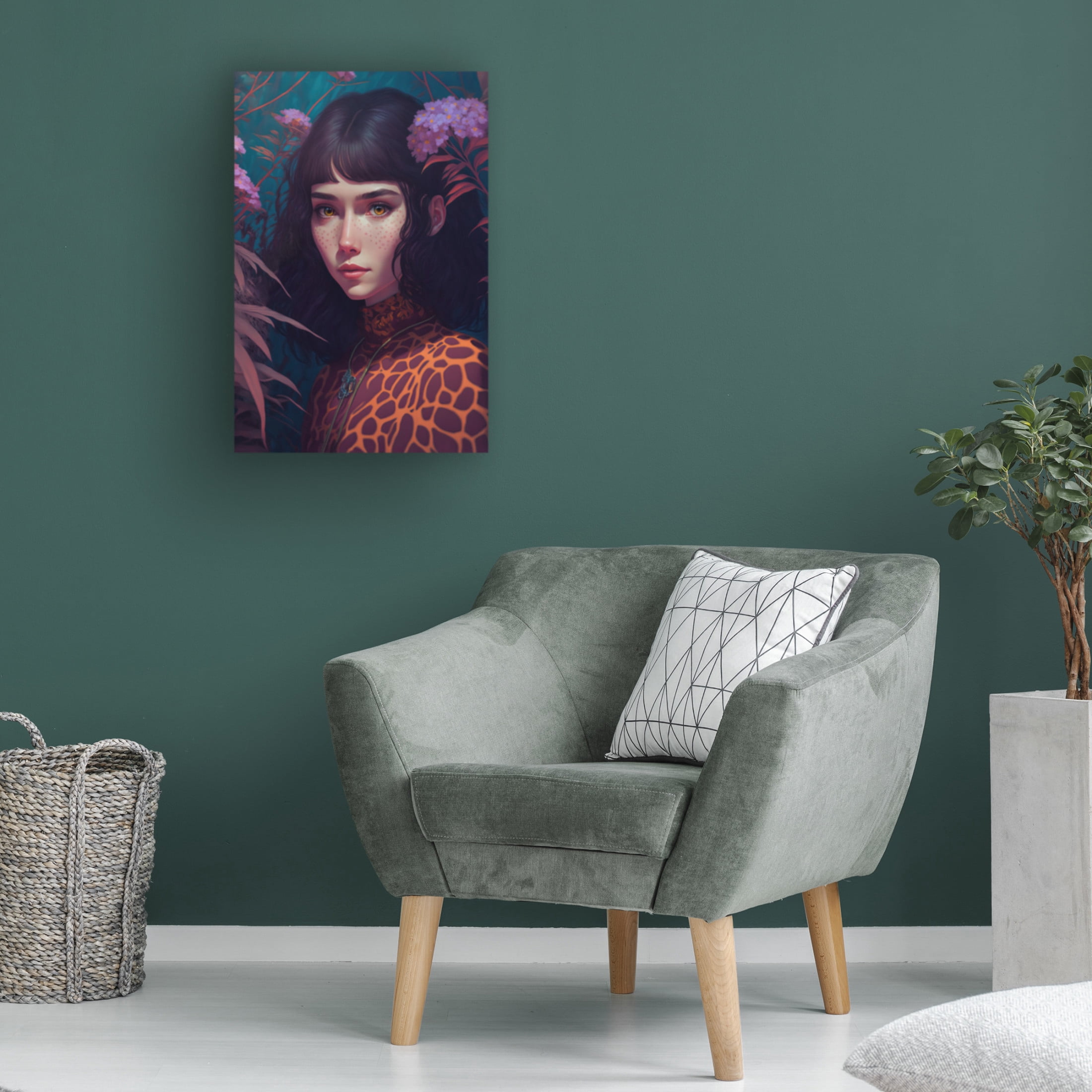 Canvas Wall Art - Treechild 'Shy Beauty' Wall Art for Living Room, Bedroom, or Office D?cor by Trademark Fine Art - 22 x 32 Inches