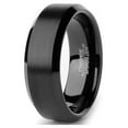 thumbnail image 2 of Metal Masters Tungsten Carbide Black Mens Unisex Tungsten Carbide Wedding Band Ring 8mm, 2 of 5