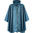 thumbnail image 1 of Anyoo Poncho Imperméable Léger Réutilisable Manteau à Capuche pour Randonnée et Activités Extérieures (Bleu Mer) Taille Unique, 1 of 1