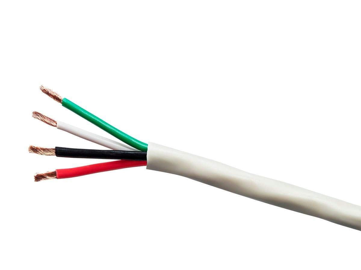 Monoprice Speaker Wire, Burial Rated, 4-Conductor, 16AWG, 250ft, Gray