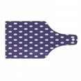 thumbnail image 1 of Eggplant Cutting Board, Polish White Orderly Polka Dots and Purple Background with Traditional Pattern, Tempered Glass Cutting and Serving Board, Wine Bottle Shape, Purple White, by Ambesonne, 1 of 1
