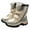 Beige, variant on Women's Winter Boots Warm Comfortable Hook and Loop Mid-Calf Boots Lace up Snow Boots Non Combat Boots Winter Walking Shoes
