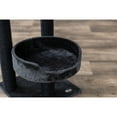 thumbnail image 3 of TRIXIE Isaba Plush 2-Level 24.4" Cat Tree with Sisal Scratching Posts, 2 Perch, Black/Gray, 3 of 8