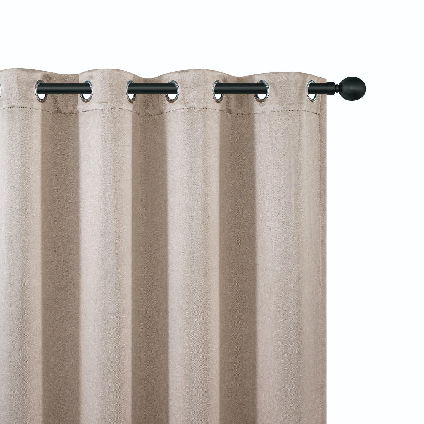 Luxe Weavers Pair of Window Panels Cream 100% Blackout Curtains 95" Length for Bedrooms, Energy Efficient Drapes