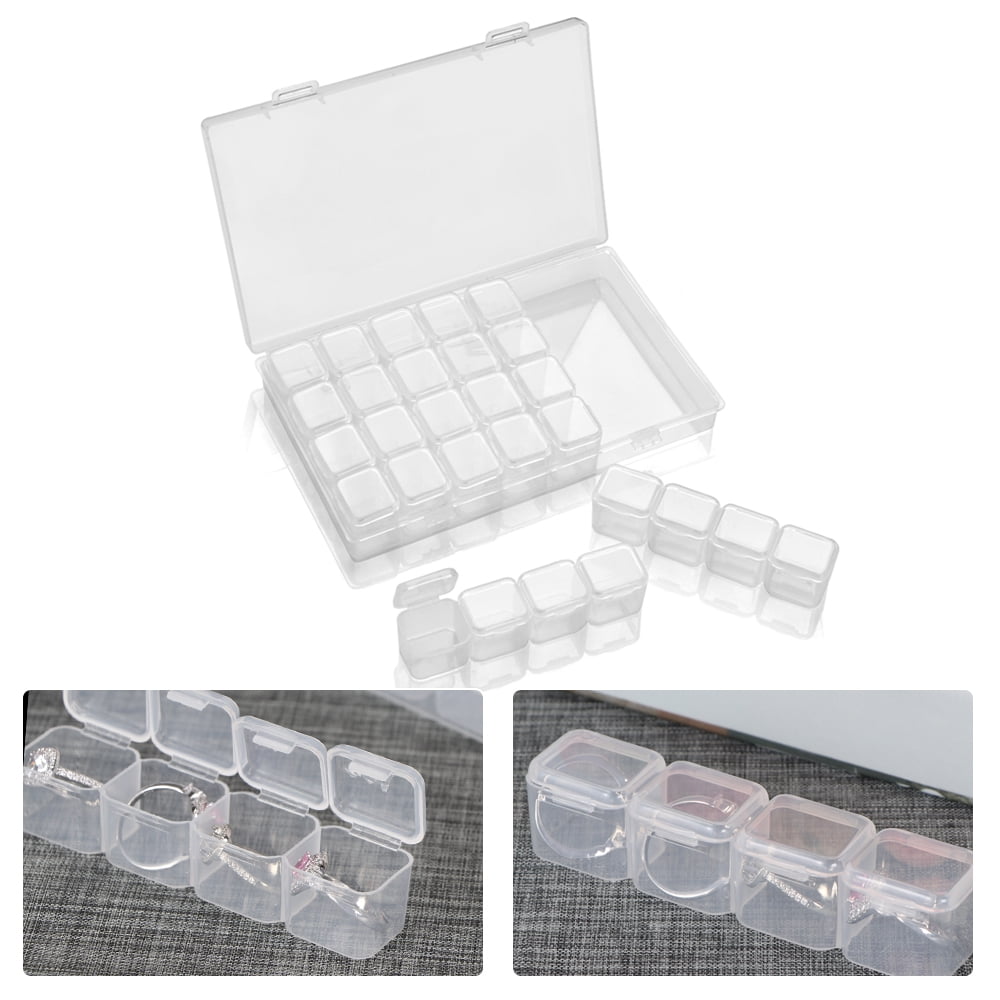 SNNROO Diamond Painting Storage Containers, 28 Grids, 2 Pack, Bead