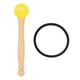 thumbnail image 5 of Wosthever Cuenco de cristal sólido, palo para golpear con anillo de goma, cuencos de música de percusión, mazo, palos para golpear, baqueta de Amarillo 2piezas, 5 of 6