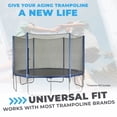 thumbnail image 5 of Plexalife Trampoline Safety Enclosure Set including Net, 6 Poles (with 6 pole caps), Pole Foam Sleeves - Fits 12ft Round Trampoline Frame - Installs Outside the Frame, 5 of 7