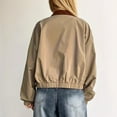 thumbnail image 5 of Sevevn Womens Cropped Jacket Zip Up Lightweight Oversized Utility Anorak Coat with Pockets, 5 of 7