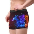 thumbnail image 5 of Cauagu Futuristic Red And Blue Bird Print Boxer Briefs for Men,Comfortable Breathable Men's Underwear Moisture Wicking Underpants -Small, 5 of 8