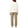 thumbnail image 5 of Miqool Womens Fuzzy Fleece Pajama Sets 2 Piece Long Sleeve Winter Warm Loungewear Sleepwear with Pocket, 5 of 9