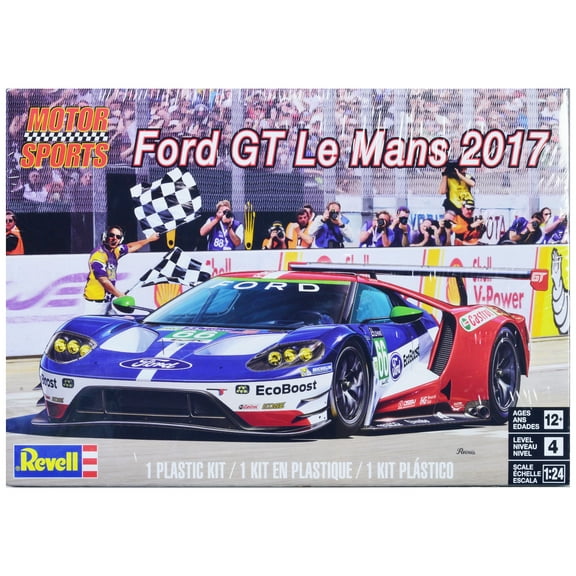 Level 4 Model Kit Ford GT "24 Hours of Le Mans" (2017) 1/24 Scale Model by Revell