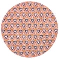 thumbnail image 2 of SAFAVIEH Trace Salazar Geometric Triangles Wool Area Rug, Red/Navy, 6' x 6' Round, 2 of 6