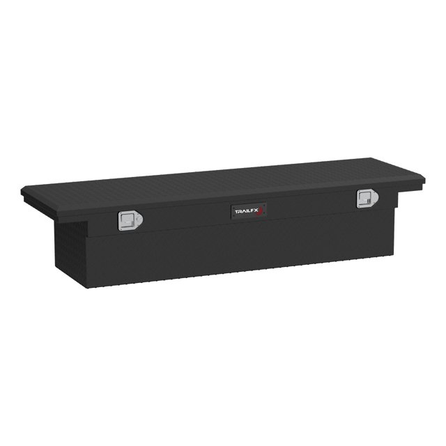 TrailFX Tool Box 120703 TFX Single Lid Low Profile; Crossover Low Profile; Single Lid; Diamond Tread; Matte Black; 16 Gauge Aluminum