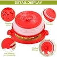 thumbnail image 5 of Microwave Food Splatter Cover & Base Mat,10.5 Inch Large Plastic & Silicone Vented Collapsible Guard Lid, Plate Holder & Kitchen Colander for Meal (Red), 5 of 14