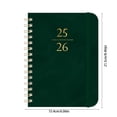 thumbnail image 3 of Meitianfacai 2025-2026 Daily Schedule Planner Organizer, Portable A5 Size (8.46x6.06x0.79in), 140 Page Coil Bound Notebook with Soft Paper, Faux Leather Cover for Work, , Travel, Gift（Green）, 3 of 4